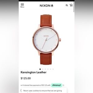 Black Leather Nixon Watch